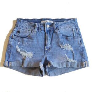 *50off3* KanCan Destroyed Denim Shorts 3 25 Medium Wash